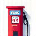 A logo representing a gas station with a fuel pump icon.